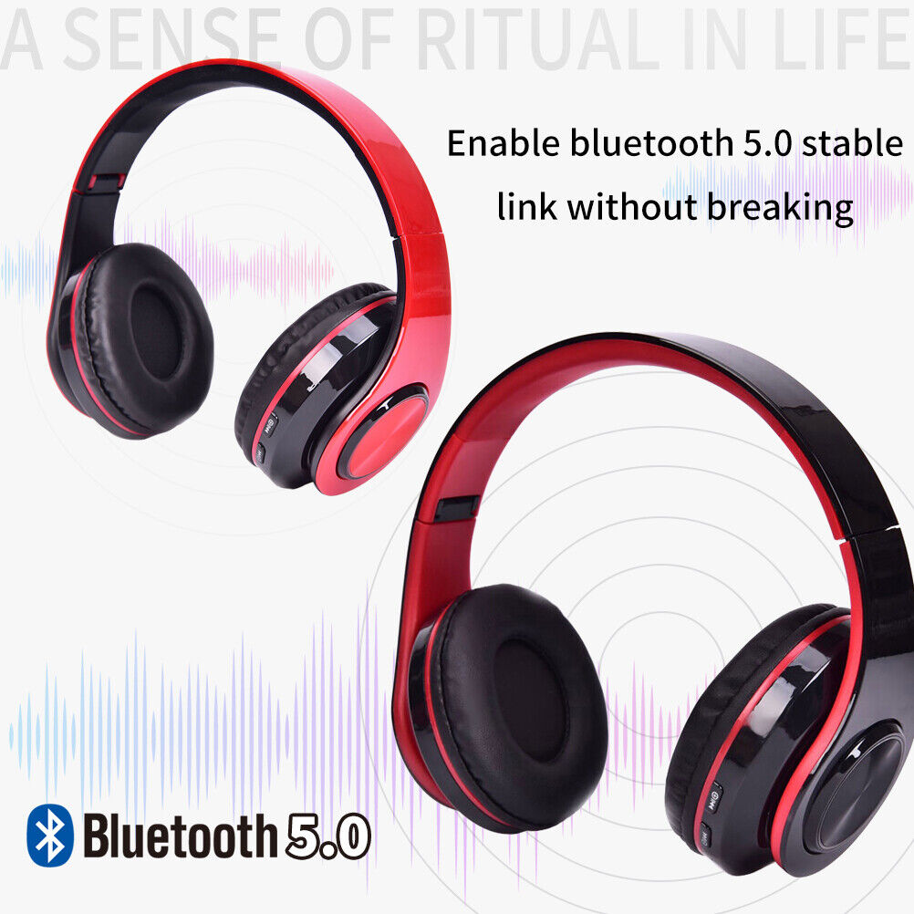 Wireless Bluetooth Headphones Over-Ear Noise Canceling All Devices UK