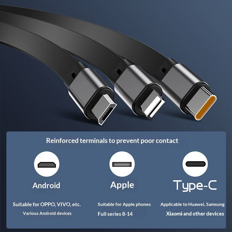 Three-in-one Extension Cable For Smartphones
