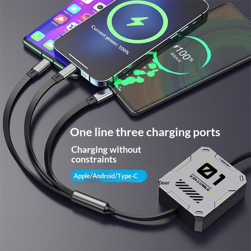 Three-in-one Extension Cable For Smartphones