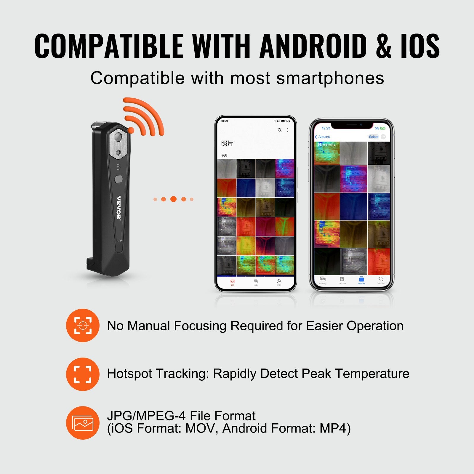 Thermal Imaging Camera for Android and iOS – Wireless Infrared Thermal Camera