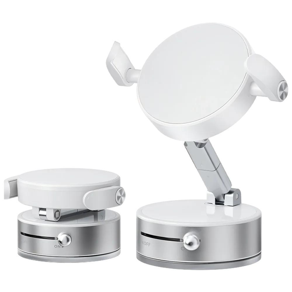 Upgraded Wireless Magnetic 360 Degree Rotating Adjustable Folding Car Phone Holder Strong Suction Power Is Suitable For Magsafe And All Smartphones